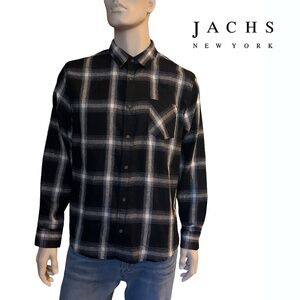 Jachs New York Shirt Recycled Flannel Plaid Tartan Cotton Blend Save the World